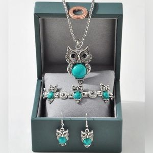 3 Piece Owl Jewelry Set